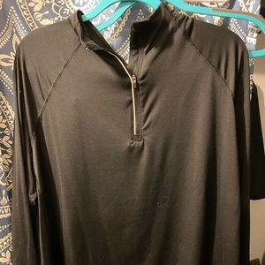 Black 3/4 zip active top